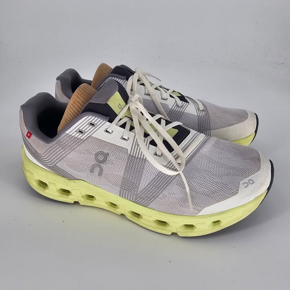 ON Cloudgo Mens Running Shoes 12 Grey Yellow Lightweight Athletic Sneakers